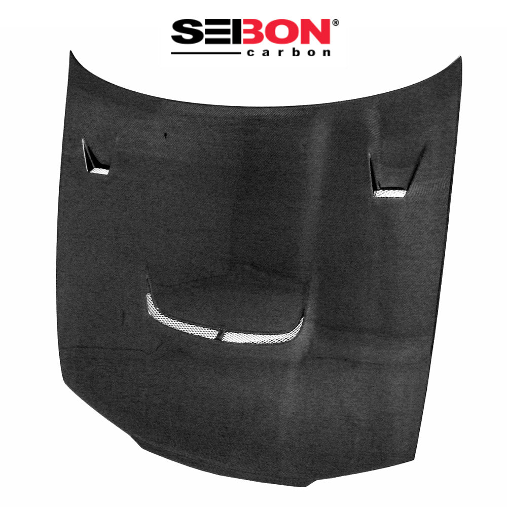 1989-1994年式日産スカイライン BNR32用 セイボンカーボン JUスタイル カーボンファイバー製ボンネット　Seibon Carbon JU-Style Carbon Fiber Hood For 1990-1994 Nissan Skyline R32 (消費税、送料込み)
