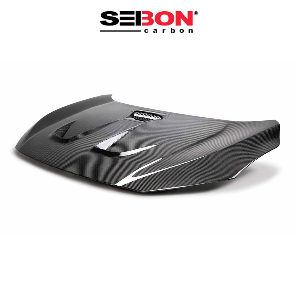 2016-2021年式 ホンダ シビック用 セイボンカーボン MRスタイル カーボンファイバー製ボンネット　Seibon Carbon MR-Style Carbon Fiber Hood For 2016-2021 Honda Civic 2DR/4DR (消費税、送料込み)