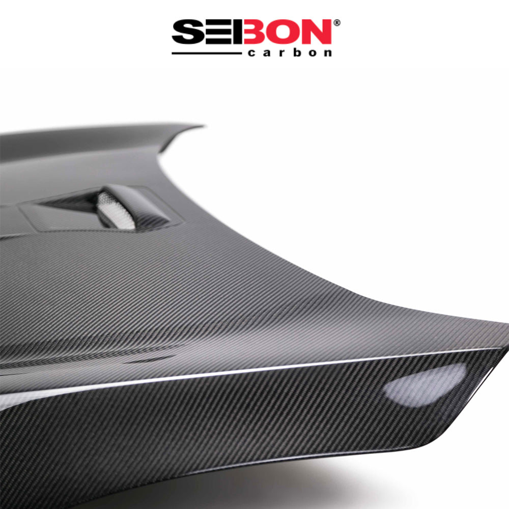 2016-2021年式 ホンダ シビック用 セイボンカーボン MRスタイル カーボンファイバー製ボンネット　Seibon Carbon MR-Style Carbon Fiber Hood For 2016-2021 Honda Civic 2DR/4DR (消費税、送料込み)