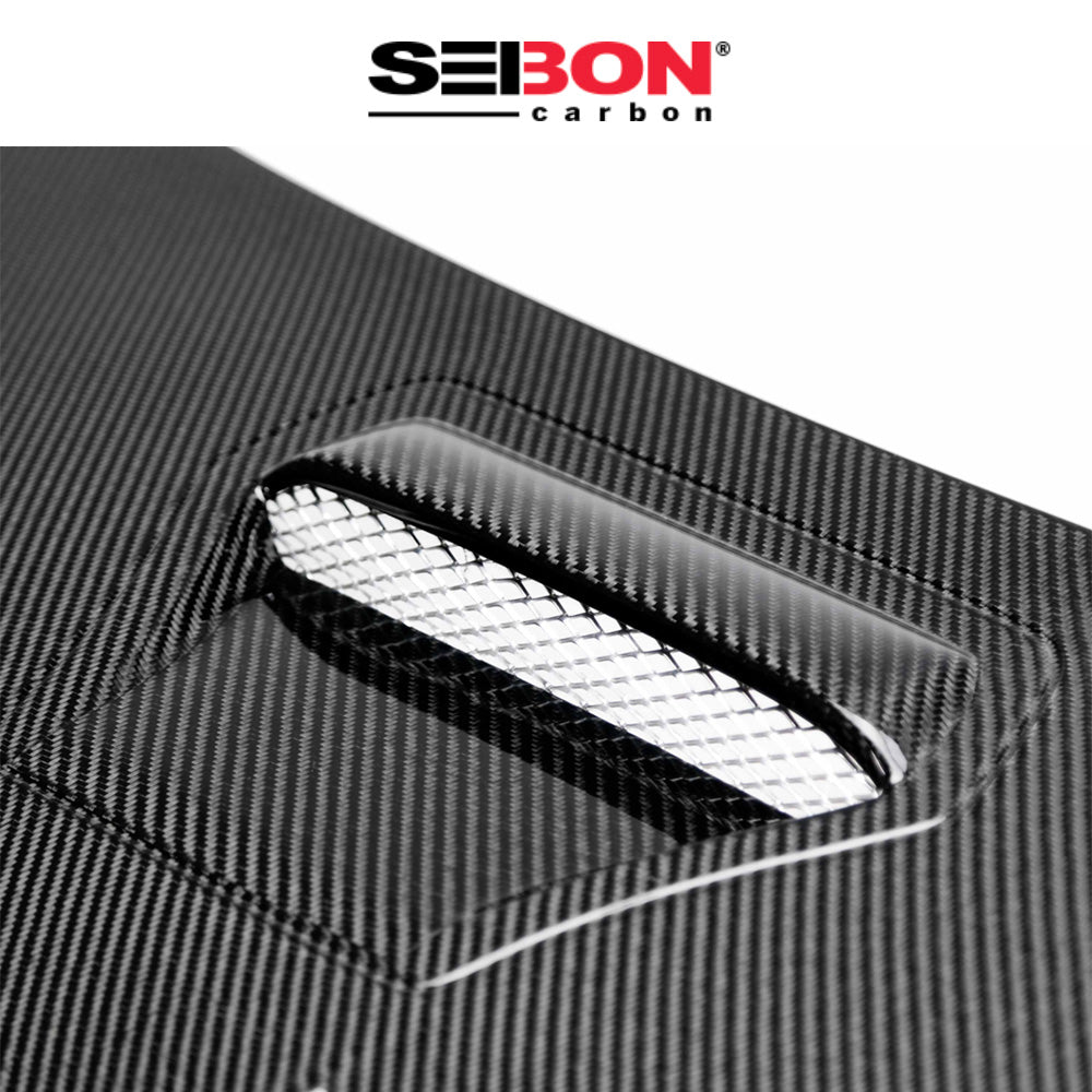 2016-2021年式 ホンダ シビック用 セイボンカーボン MRスタイル カーボンファイバー製ボンネット　Seibon Carbon MR-Style Carbon Fiber Hood For 2016-2021 Honda Civic 2DR/4DR (消費税、送料込み)
