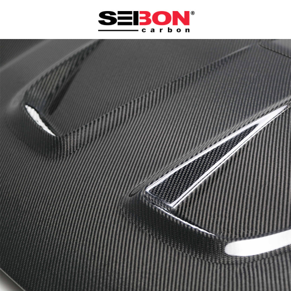 2016-2021年式 ホンダ シビック用 セイボンカーボン MRスタイル カーボンファイバー製ボンネット　Seibon Carbon MR-Style Carbon Fiber Hood For 2016-2021 Honda Civic 2DR/4DR (消費税、送料込み)