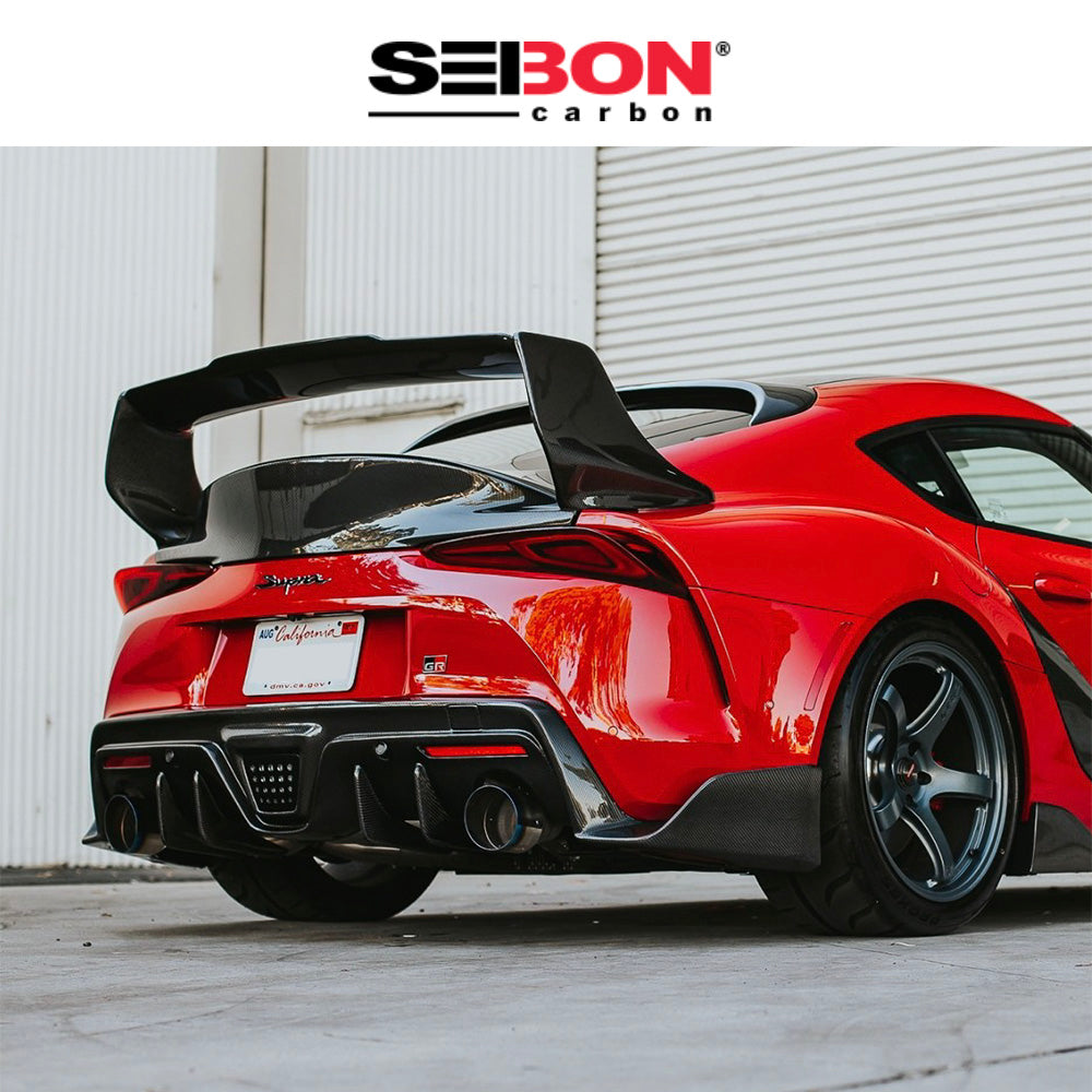 2020-2026年式 トヨタ GR スープラ用 セイボンカーボン カーボンファイバー TDスタイル リアスポイラー Seibon Carbon TD-Style Carbon Fiber Rear Spoiler For 2020-2026 Toyota GR Supra (消費税、送料込み)