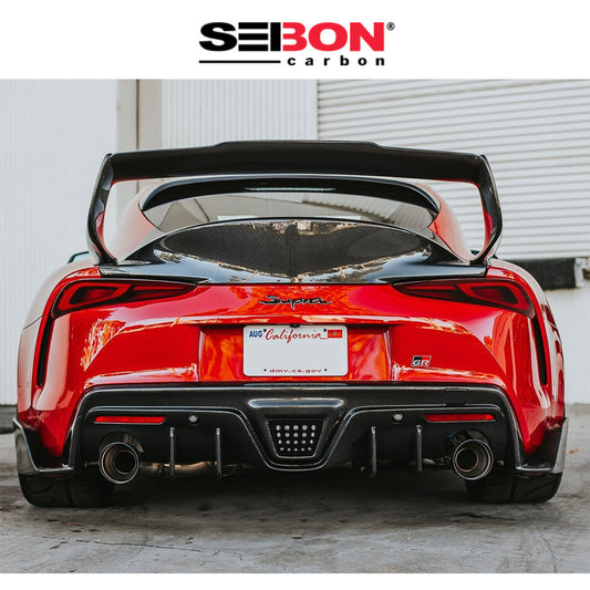 2020-2026年式 トヨタ GR スープラ用 セイボンカーボン カーボンファイバー TDスタイル リアスポイラー Seibon Carbon TD-Style Carbon Fiber Rear Spoiler For 2020-2026 Toyota GR Supra (消費税、送料込み)