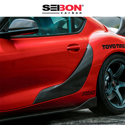 2020-2026年式 トヨタ GR スープラ用 セイボンカーボン  純正スタイル カーボンファイバー製ドアトリムセット Seibon Carbon OEM-Style Carbon Fiber Door Garnish For 2020-2026 Toyota GR Supra (消費税、送料込み)