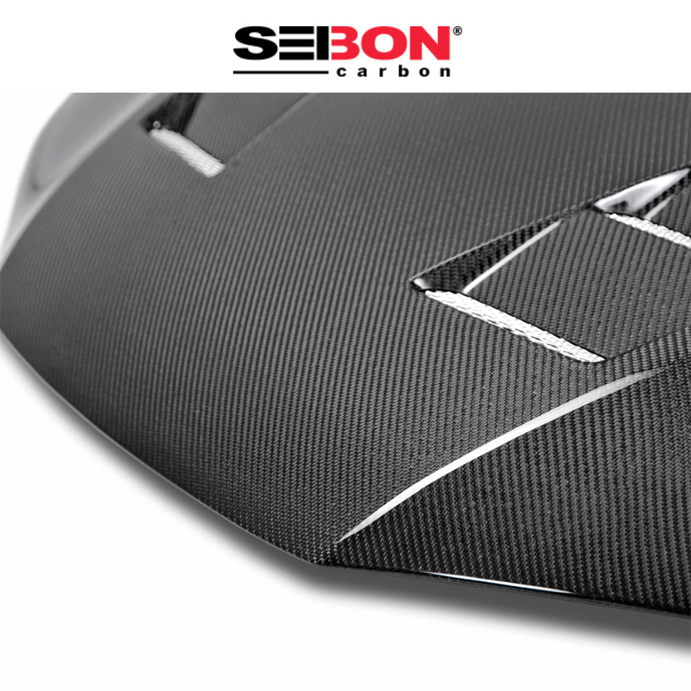 2014-2015年式 ホンダ シビック クーペ用 セイボンカーボン TSスタイル カーボンファイバー製ボンネット　Seibon Carbon TS-Style Carbon Fiber Hood For 2014-2015 Honda Civic 2DR (消費税、送料込み)