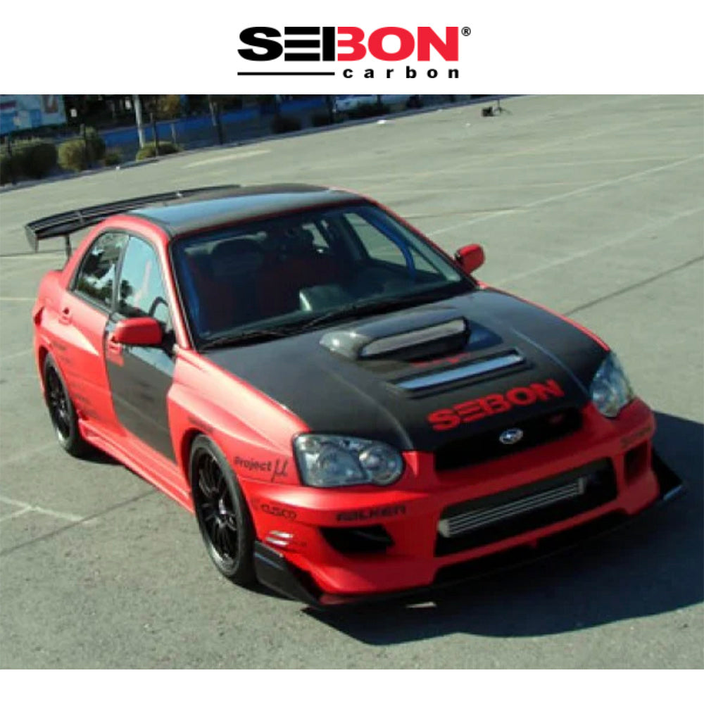 2004-2005年式 スバル インプレッサ用 セイボンカーボン RCスタイル カーボンファイバー製ボンネット　Seibon Carbon RC-Style Carbon Fiber Hood For 2004-2005 Subaru Impreza/WRX (消費税、送料込み)