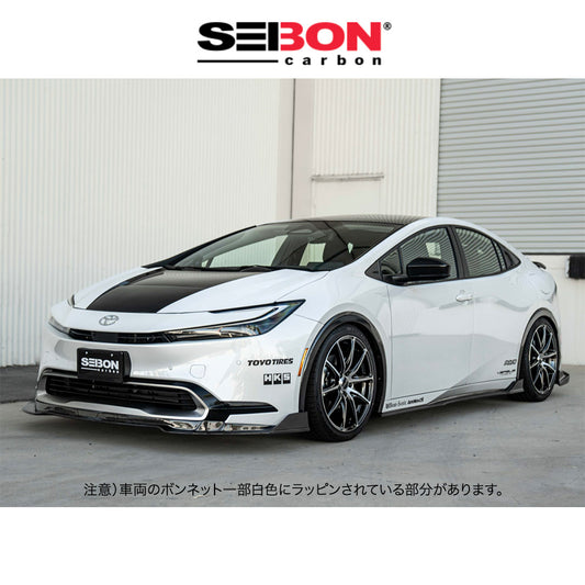 2023-2025年式トヨタ プリウス(Toyota Prius)用 セイボンカーボン VTスタイル カーボンファイバー製ボンネット　Seibon Carbon VT-Style Carbon Fiber Hood For 2023-2025 Toyota Prius / Prius Prime (消費税、送料込み)