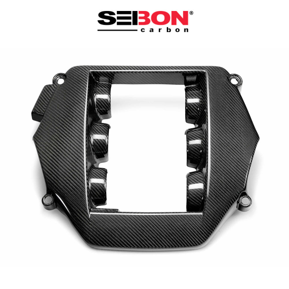 2009-2024年式 日産 GT-R用 セイボンカーボン  純正スタイルのカーボンファイバー製エンジンカバー Seibon Carbon OEM-Style Carbon Fiber Engine Cover For 2009-2024 Nissan GT-R (送料無料)