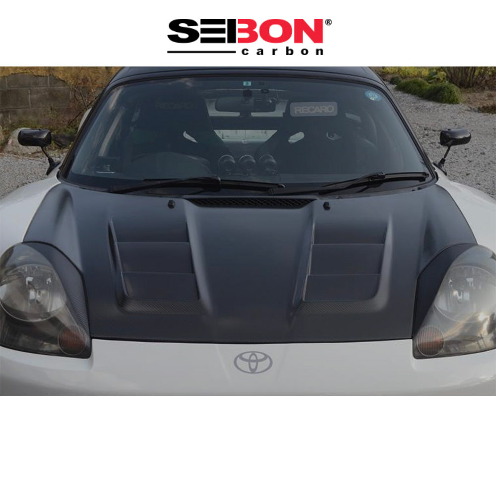 2000-2005年式 トヨタ ＭＲ－Ｓ用 セイボンカーボン TSスタイル カーボンファイバー製ボンネット　Seibon Carbon TS-Style Carbon Fiber Hood For 2000-2005 Toyota MRS (消費税、送料込み)