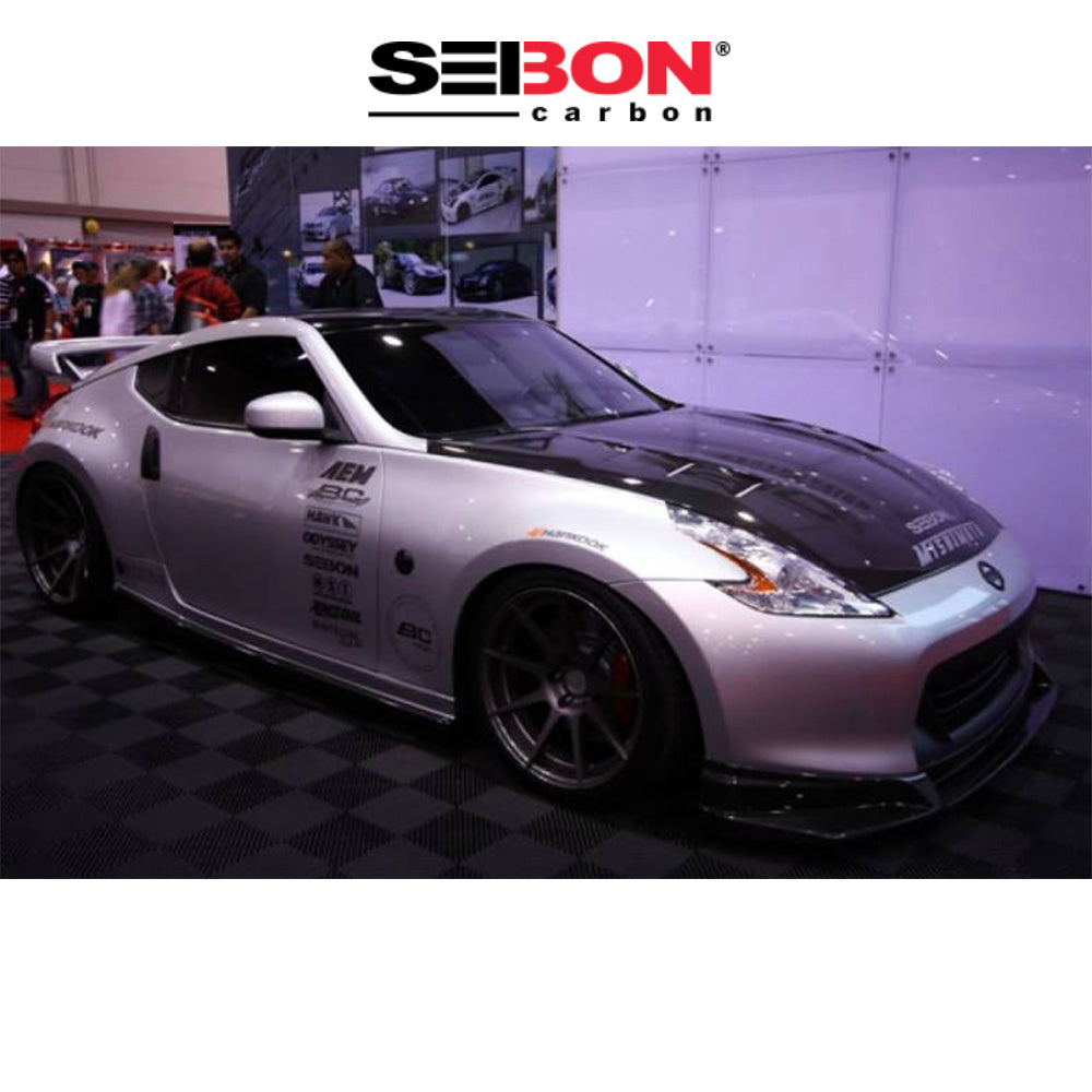 2009-2020年式 日産フェアレディＺ用 セイボンカーボン TSスタイル カーボンファイバー製ボンネット　Seibon Carbon TS-Style Carbon Fiber Hood For 2009-2020 Nissan 370Z (消費税、送料込み)