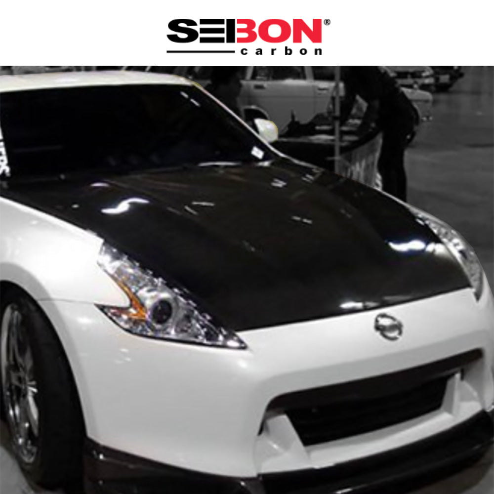 2009-2020年式 日産 フェアレディZ用 セイボンカーボン 純正スタイル カーボンファイバー製ボンネット　Seibon Carbon OEM-Style Carbon Fiber Hood For 2009-2020 Nissan 370Z (消費税、送料込み)