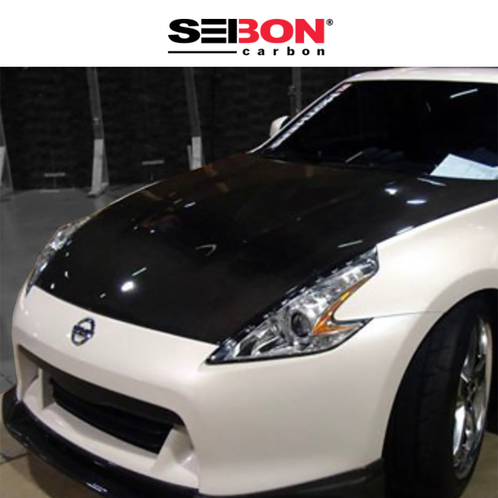 2009-2020年式 日産 フェアレディZ用 セイボンカーボン 純正スタイル カーボンファイバー製ボンネット　Seibon Carbon OEM-Style Carbon Fiber Hood For 2009-2020 Nissan 370Z (消費税、送料込み)