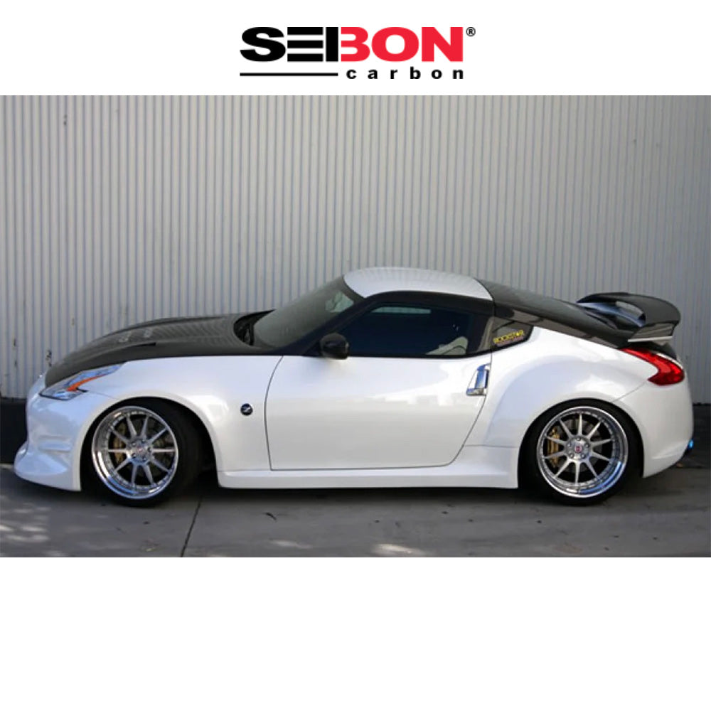 2009-2020年式 日産フェアレディＺ用 セイボンカーボン GT-Rスタイル カーボンファイバー製ボンネット　Seibon Carbon GTR-Style Carbon Fiber Hood For 2009-2020 Nissan 370Z (消費税、送料込み)
