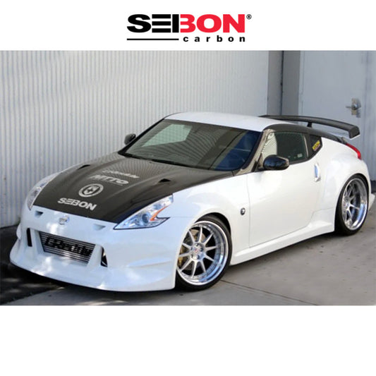 2009-2020年式 日産フェアレディＺ用 セイボンカーボン GT-Rスタイル カーボンファイバー製ボンネット　Seibon Carbon GTR-Style Carbon Fiber Hood For 2009-2020 Nissan 370Z (消費税、送料込み)