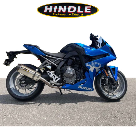 2024-2025年式 スズキ ＧＳＸ－８Ｒ用 ヒンドル製エボリューション ハイマウント フルシステム(チタン製マフラー、カーボンキャップ付き)　Hindle 75-0232 Suzuki GSX8S/R Hindle EVO High Mount Full System (消費税、送料込み)