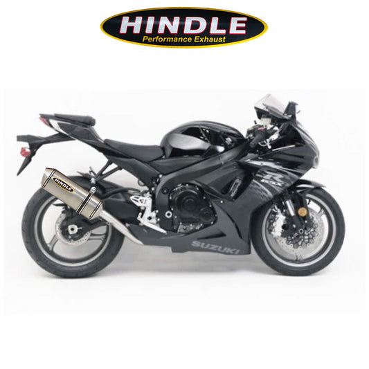 2011-2025年式 スズキ ＧＳＸ－Ｒ６００用 ヒンドル製エボリューション フルシステム(ステンレス製マフラー、ステンレスキャップ付き)　Hindle Evolution Full System Suzuki GSXR600/750 2011-23 (消費税、送料込み)