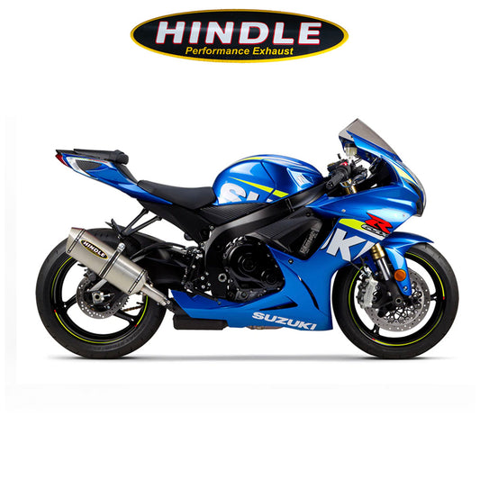 2011-2025年式 スズキ ＧＳＸ－Ｒ６００用 ヒンドル製エボリューション スリップオンシステム(ステンレス製マフラー、ステンレスキャップ付き)　Hindle 76-0258 Suzuki GSXR600/750 Evolution Slip-on System (消費税、送料込み)