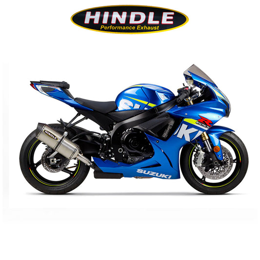 2011-2025年式 スズキ ＧＳＸ－Ｒ６００用 ヒンドル製エボリューション スリップオンシステム(チタン製マフラー、カーボンキャップ付き)　Hindle 76-0258 Suzuki GSXR600/750 Evolution Slip-on System (消費税、送料込み)