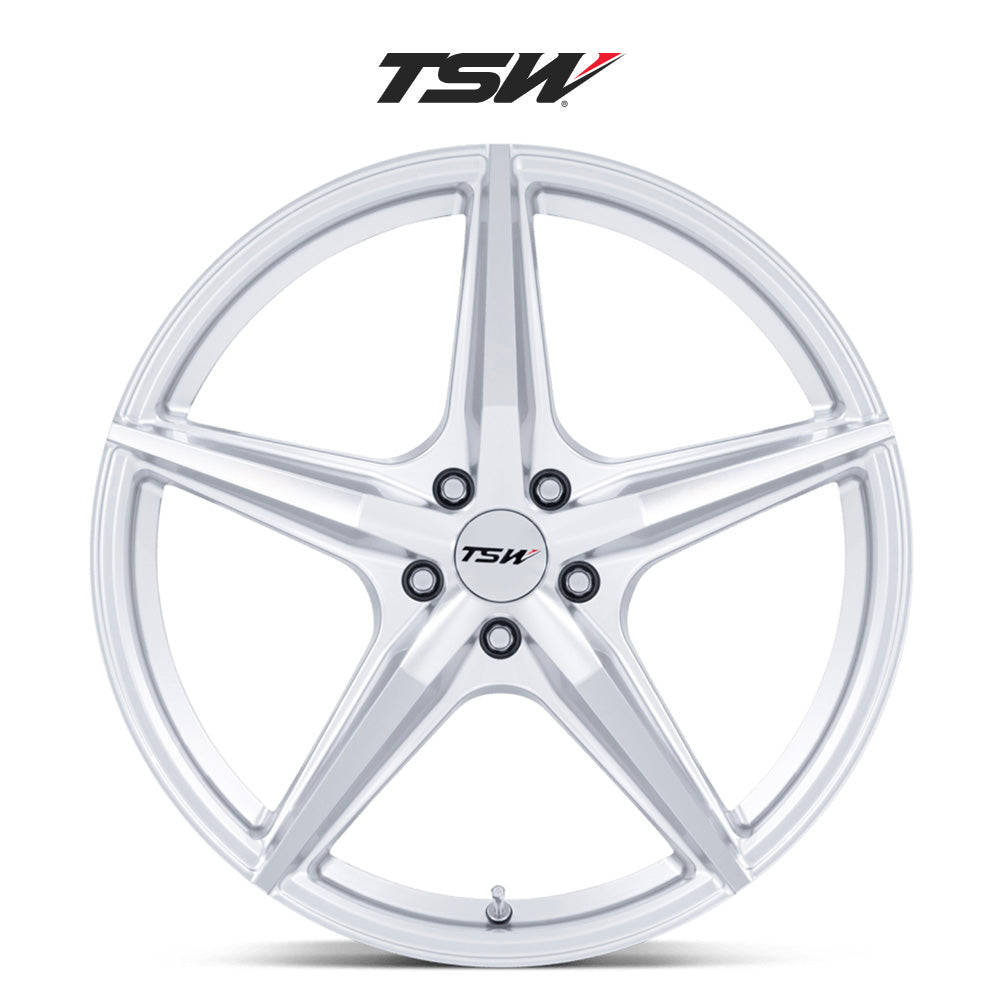 日産 フェアレディZ (Nissan 370Z)用 TSW エスプリ 18x8.5J ET 35 フロント 18x9.5 ET 25リア ハイパーシルバーマシンドフェイス ホイール４本セット TSW ESPRIT 18X8.5 5X4.5 72 +35 H-SLV-MCH / ESPRIT 18X9.5 5X4.5 72 +25 H-SLV-MCH (送料無料)