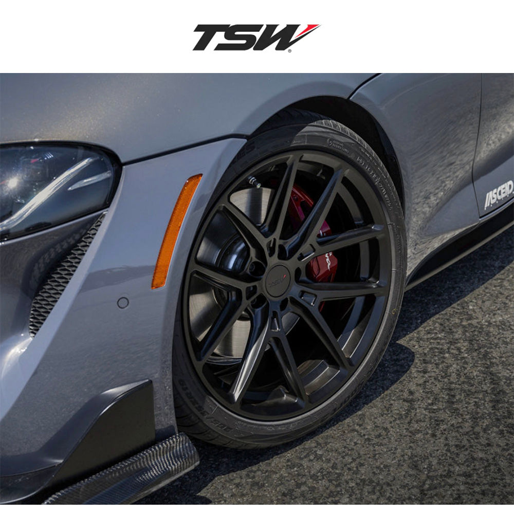 アウディＳ４用TSW イモラ 19x8.5J ET 35 フロント、リア マットブラック フロー成形アルミニウムホイール４本セット　TSW IMOLA 19X8.5 5X112 66 +35 M-BLK (消費税、送料込み)