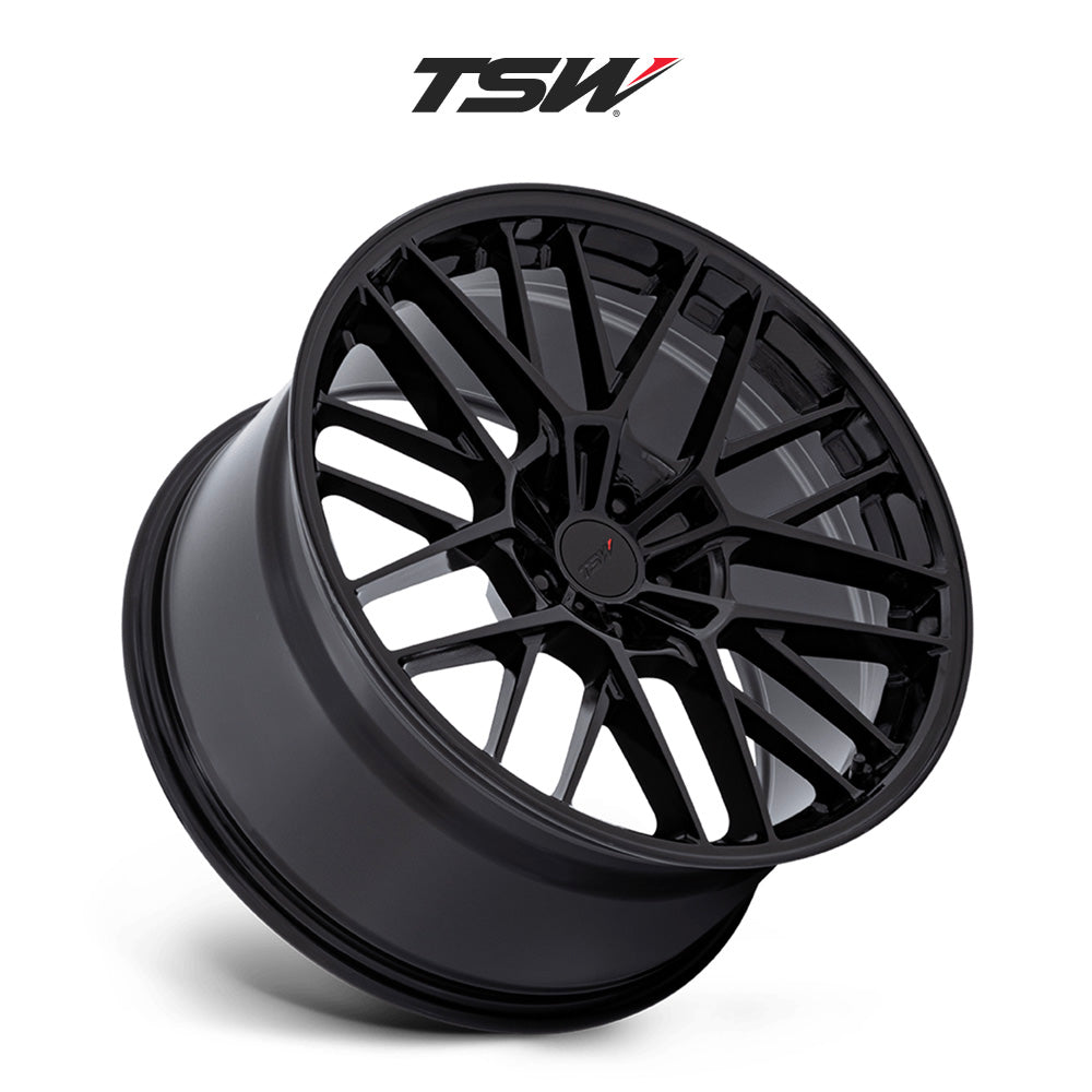 日産フェアレディＺ (Nissan Z)用 TSW デイトナ 19x8.5J ET 35 フロント 19x9.5J ET 25 リア グロスブラック ホイール４本セット TSW DAYTONA 19X8.5 5X4.5 72 +35 G-BLK / DAYTONA 19X9.5 5X4.5 72 +25 G-BLK (送料無料)