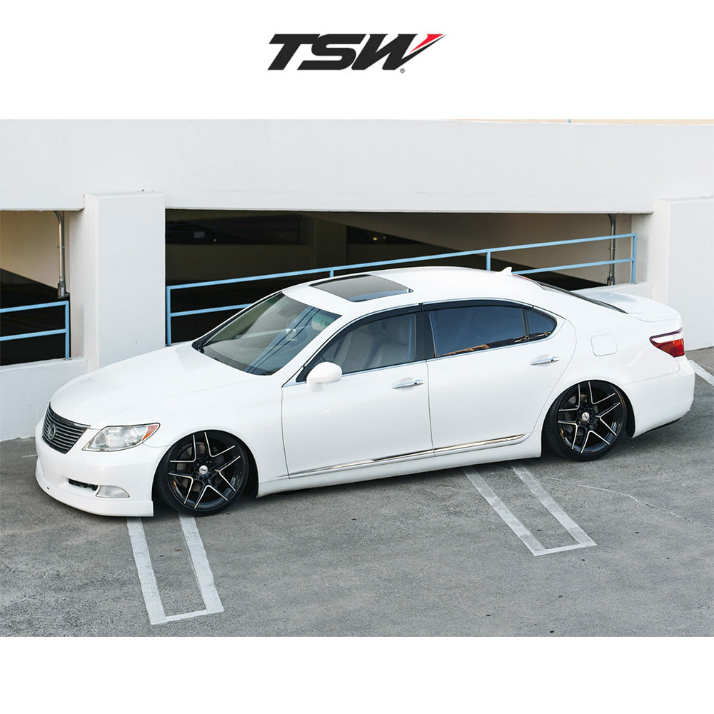 テスラモデル３用TSW スリップストリーム 20x9J ET 35 フロント、リア グロスブラック マシンドフェイス フロー成形アルミニウムホイール４本セット　TSW SLIPSTREAM 20X9 5X4.5 72 +35 GBLK-MCH (消費税、送料込み)