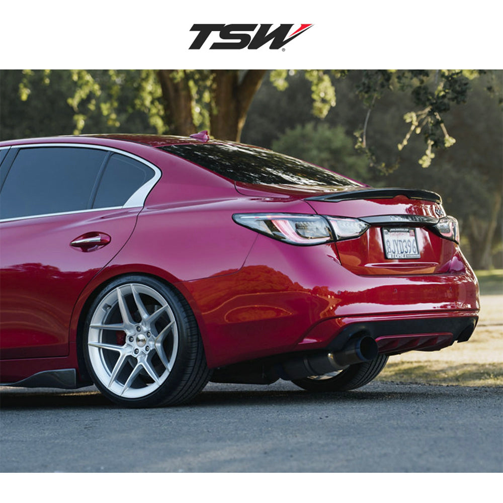 テスラモデルＹ用TSW スリップストリーム 20x9J ET 35 フロント、リア グロスシルバー マシンドフェイス フロー成形アルミニウムホイール４本セット　TSW SLIPSTREAM 20X9 5X4.5 72 +35 GSLV-MCH (消費税、送料込み)