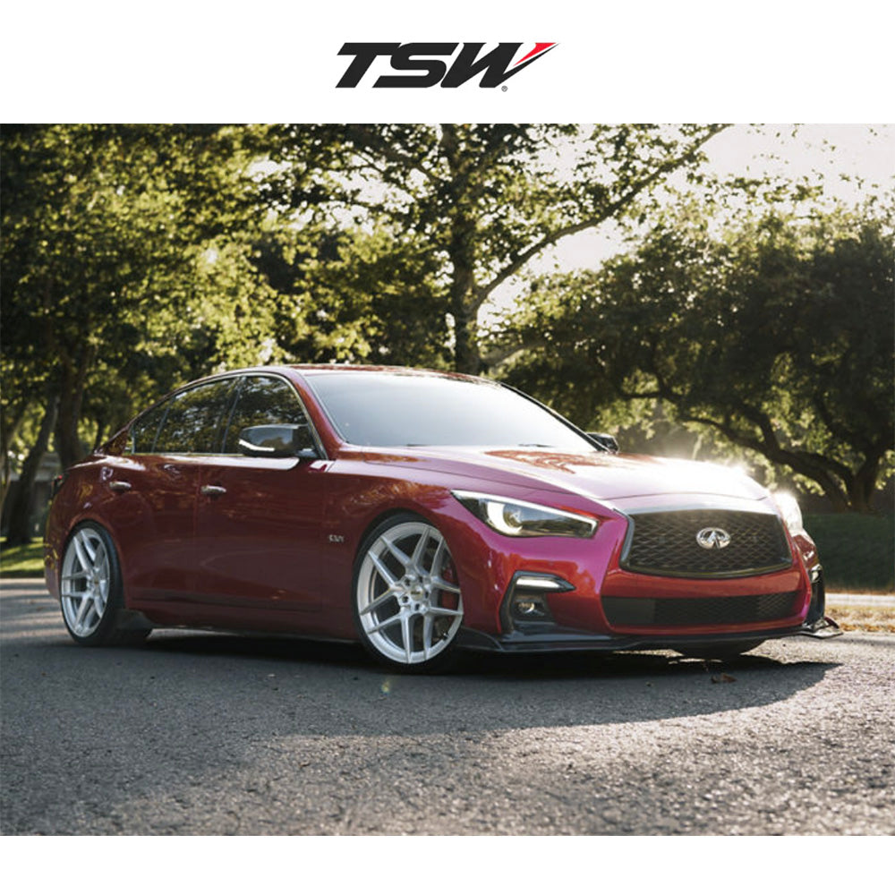 テスラモデルＹ用TSW スリップストリーム 20x9J ET 35 フロント、リア グロスシルバー マシンドフェイス フロー成形アルミニウムホイール４本セット　TSW SLIPSTREAM 20X9 5X4.5 72 +35 GSLV-MCH (消費税、送料込み)