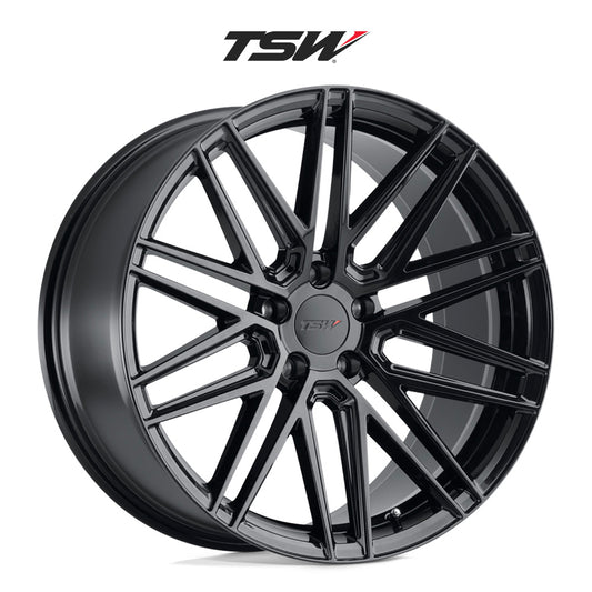 ホンダ シビック　タイプＲ用 TSW ペスカーラ 18x8.5J ET 35 フロント&リア グロスブラック ホイール４本セット TSW TW PESCARA 18X8.5 5X120 +35 76 G-BLK (送料無料)