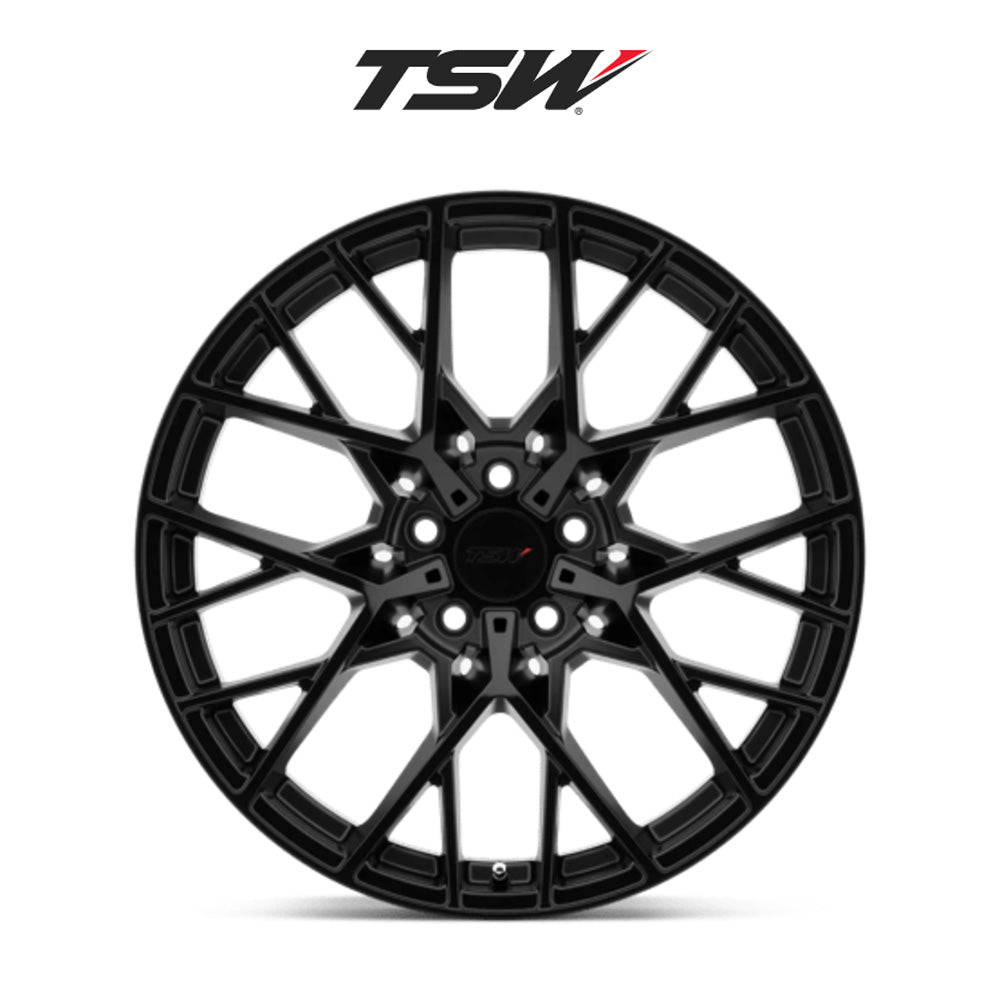 BMW X5用 TSW セブリング 18x8.5J マットブラックホイール４本セット TSW Sebring TWSEB 18X8.5 5X112 M-BLK 32MM (送料無料)