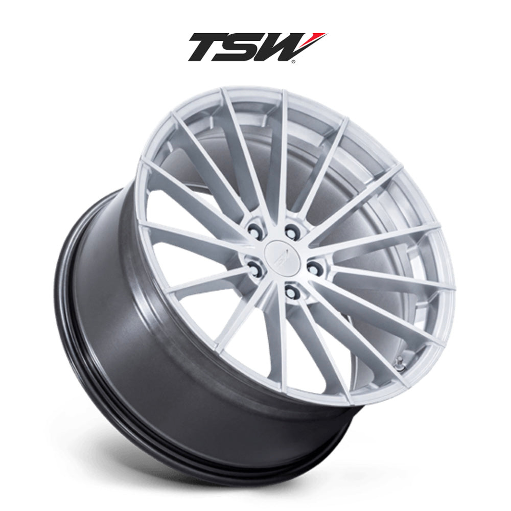 テスラ モデル３ (TESLA Model 3)用 TSW グッドウッド 20x9J ハイパーシルバー ホイール４本セット TSW Goodwood TW005 20X9 5X4.5 H-SLV 35MM (送料無料)