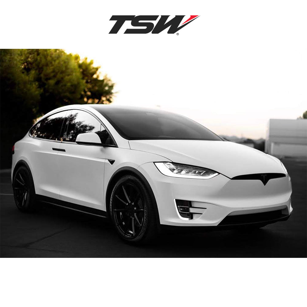 テスラ モデル３ (TESLA Model 3)用 TSW クリスプ 18x8.5J グロスブラック ホイール４本セット TSW Clypse TWCLP 18X8.5 5X4.5 G-BLK 40MM (送料無料)