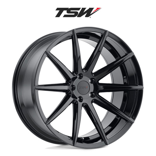 BMW X5用 TSW クリスプ 19x8.5J グロスブラック ホイール４本セット TSW Clypse TWCLP 19X8.5 5X112 G-BLK 32MM (送料無料)