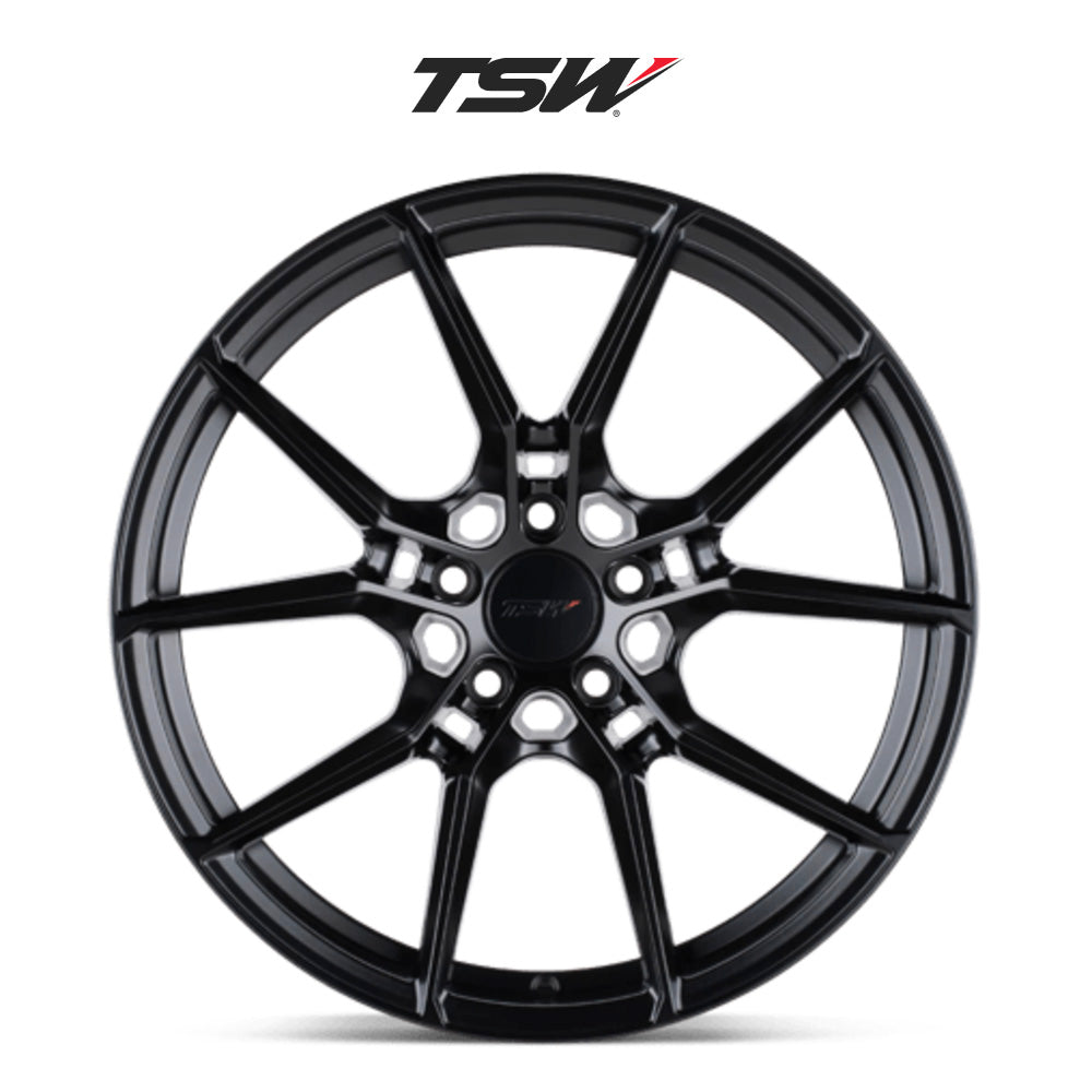 トヨタ プリウス(Toyota Prius)用 TSW ネプチューン 18x8J ET 35 フロント&リア セミグロスブラック ホイール４本セット TSW TW NEPTUNE 18X8 5X114 +35 76 S-BLK (消費税、送料込み)