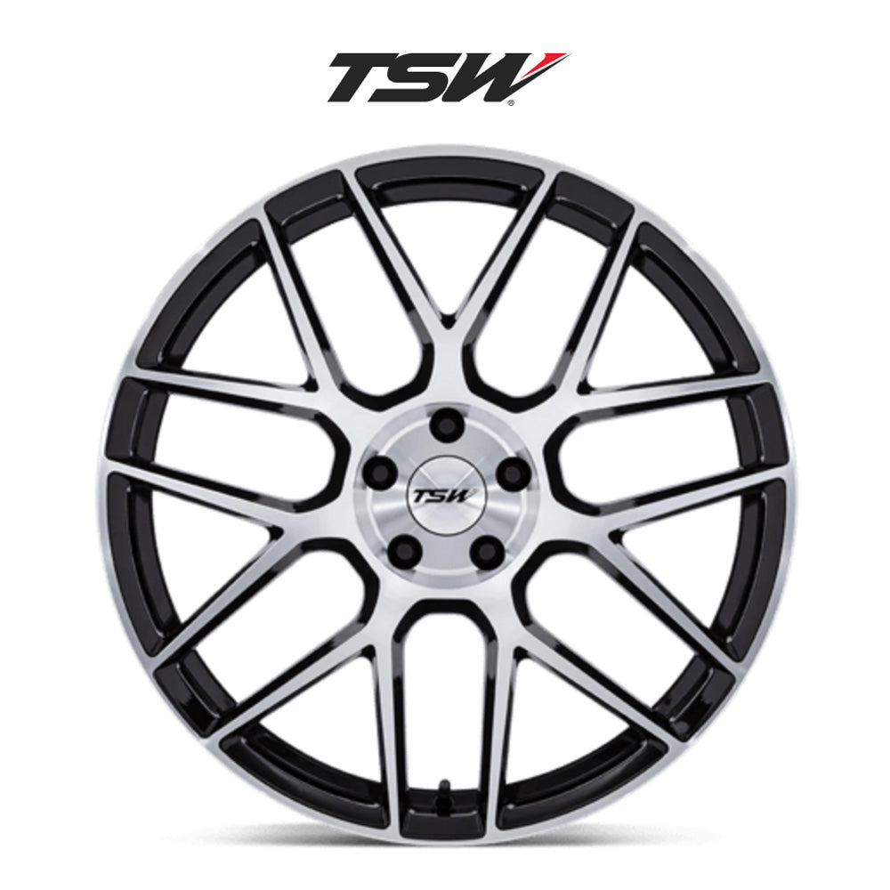 BMW X5用 TSW ラサルト 22x9J グロスブラックマシンド ホイール４本セット TSW Lasarthe TW002 22X9 5X112 G-BLK-MCH 27MM (送料無料)