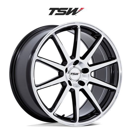 トヨタ ＧＲ８６(Toyota GR86)用 TSW カナード 19x8.5J ET 38 フロント&リア グロスブラックマシンドフェイス ホイール４本セット TSW CANARD 19X8.5 5X100 72 +38 G-BLK-MCH (送料無料)