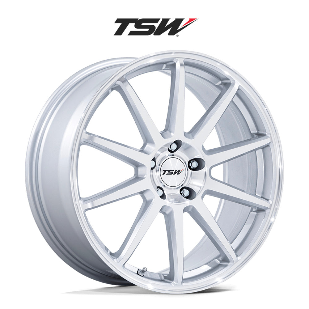 トヨタ ＧＲ８６(Toyota GR86)用 TSW カナード 19x8.5J ET 38 フロント&リア グロスシルバーマシンドフェイス ホイール４本セット TSW CANARD 19X8.5 5X100 72 +38 SLV-MCH (送料無料)