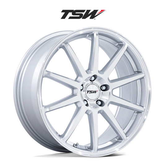 トヨタ ＧＲ８６(Toyota GR86)用 TSW カナード 19x8.5J ET 38 フロント&リア グロスシルバーマシンドフェイス ホイール４本セット TSW CANARD 19X8.5 5X100 72 +38 SLV-MCH (送料無料)