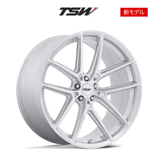 アウディ Ａ４用TSW イモラ 20x9J ET 45 フロント、リア グロスシルバーマシンドフェイス フロー成形アルミニウムホイール４本セット　TSW IMOLA 20X9 5X112 66 +45 M-BLK (消費税、送料込み)