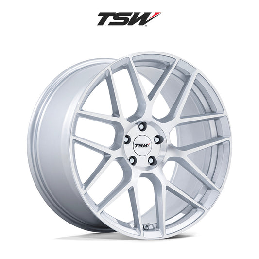 トヨタ ＧＲ８６(Toyota GR86)用 TSW ラサルト 18x8.5J ET 38 フロント&リア グロスシルバーマシンド フロー成形アルミニウムホイール４本セット TSW LASARTHE 18X8.5 5X100 72 +38 G-SLV-MCH (消費税、送料込み)