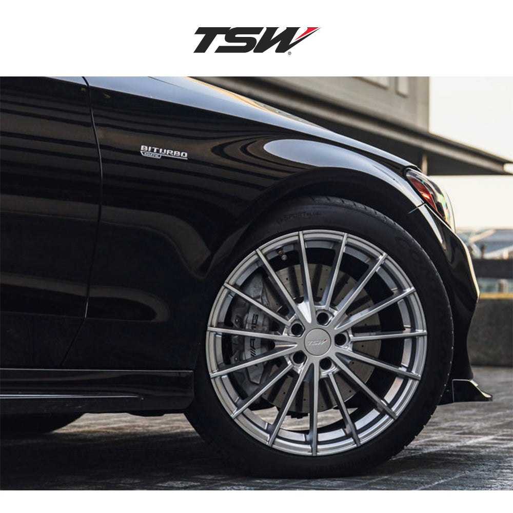ＢＭＷ ５シリーズ用 TSW グッドウッド 20X9J ET 20 フロント、20X10.5J ET 38 リア ハイパーシルバー フローフォーミング・アルミニウムホイール４本セット (消費税、送料込み)