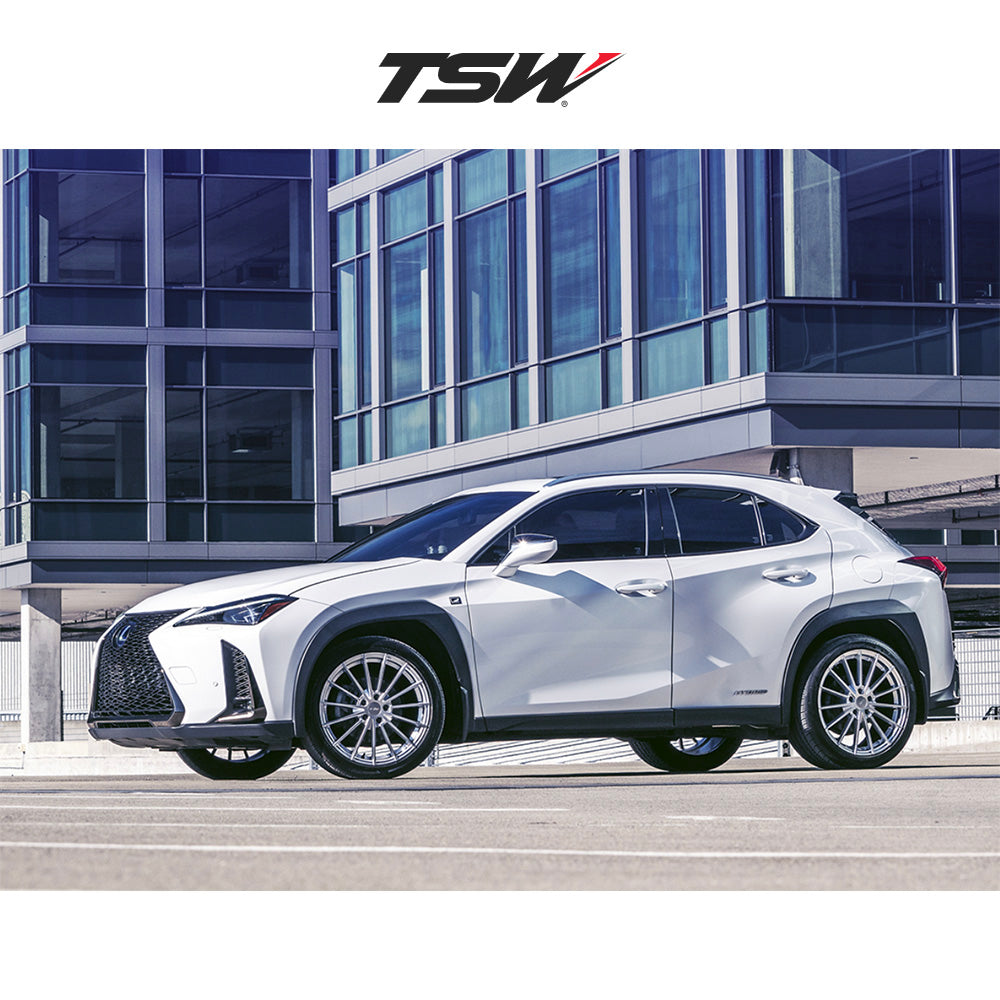 レクサス ＲＸ用 TSW グッドウッド 20x9J ET 35 フロント、リア ハイパーシルバー フロー成形アルミニウムホイール４本セット TSW GOODWOOD 20X9 5X4.5 72 +35 H-SLV (消費税、送料込み)