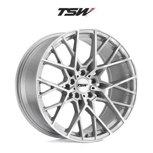 ホンダシビック用 TSW セブリング 17x8J ET 40 フロント&リア シルバー / ミラーカットフェイス ホイール４本セット (消費税、送料込み)