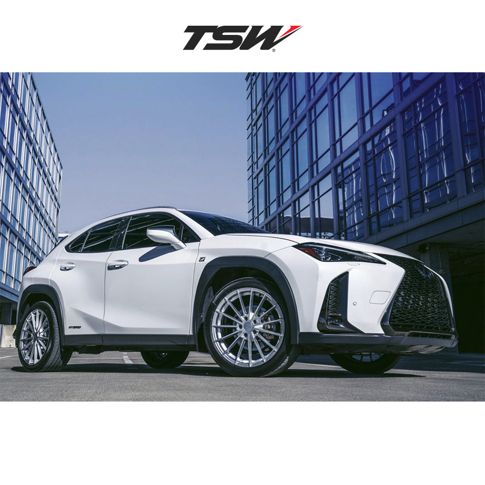レクサス ＲＸ用 TSW グッドウッド 20x9J ET 35 フロント、リア ハイパーシルバー フロー成形アルミニウムホイール４本セット TSW GOODWOOD 20X9 5X4.5 72 +35 H-SLV (消費税、送料込み)
