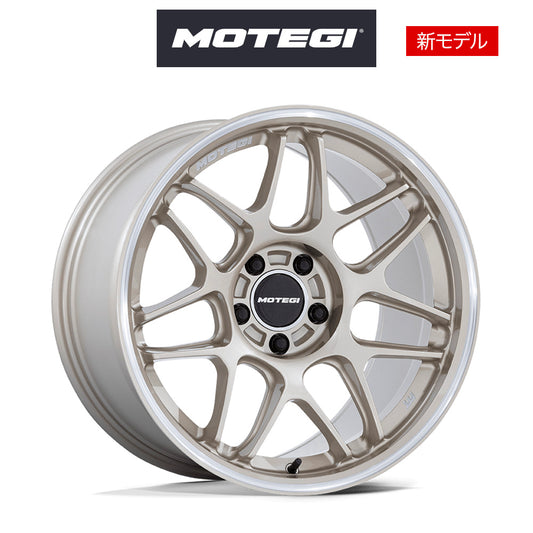 トヨタ ＧＲ８６ (Toyota GR86)用 モテギ レーシング ツバキ 18x9.5J ET 40 フロント&リア モータースポーツゴールド マシンドリップストライプ付きホイール４本セット Motegi TSUBAKI 18X9.5 5X100 56 +40 MOT-GLD MCH (送料無料)