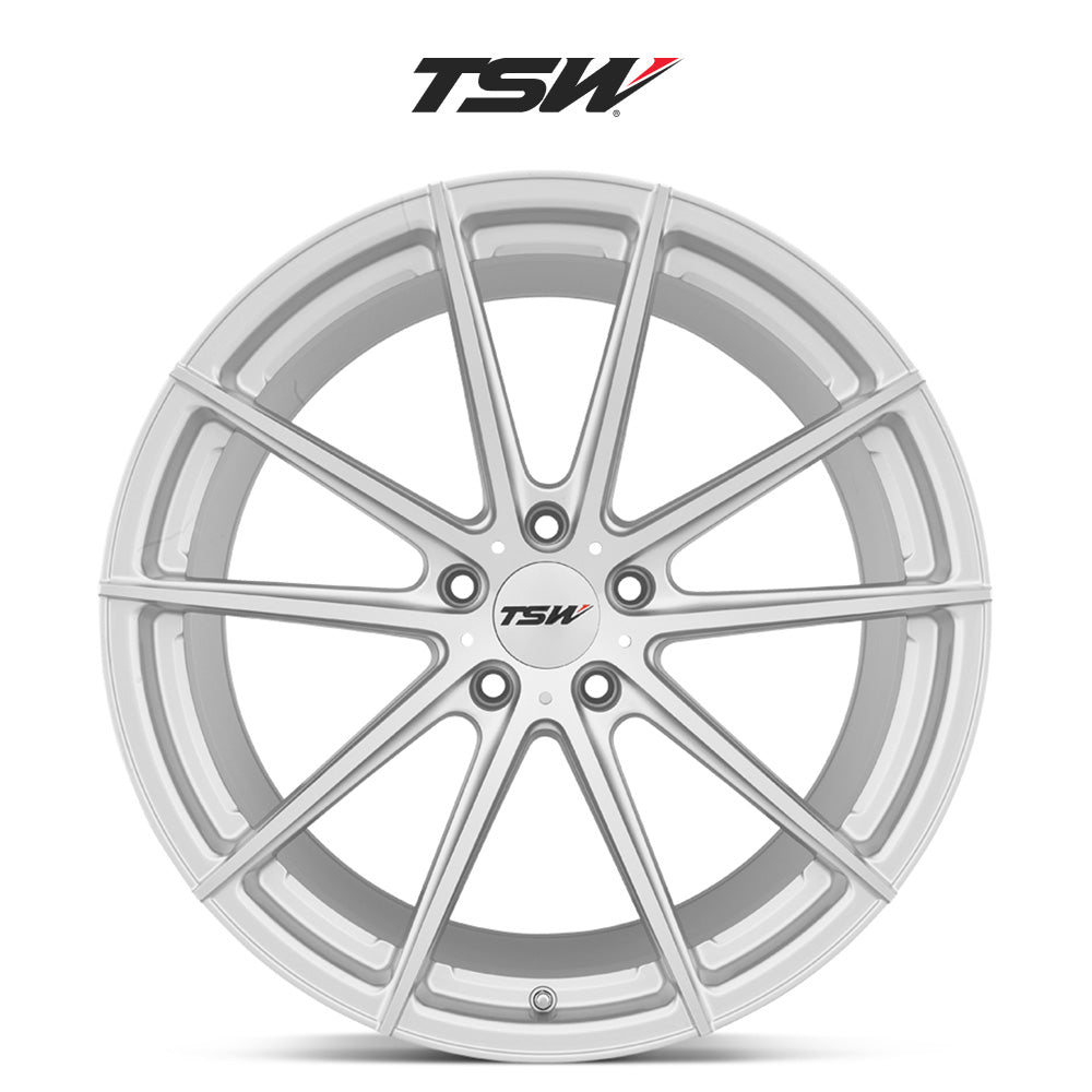 日産 ＧＴ－Ｒ (Nissan GT-R)用 TSW バサースト シルバー/ミラーカットフェイス 19x8.5J ET 15 フロント 19x9.5J ET 39リア ホイール４本セット TSW TW BATHRST 19X8.5 5X114 +15 76 SLV MIR / TW BATHRST 19X9.5 5X114 +39 76 SLV MIR (送料無料)