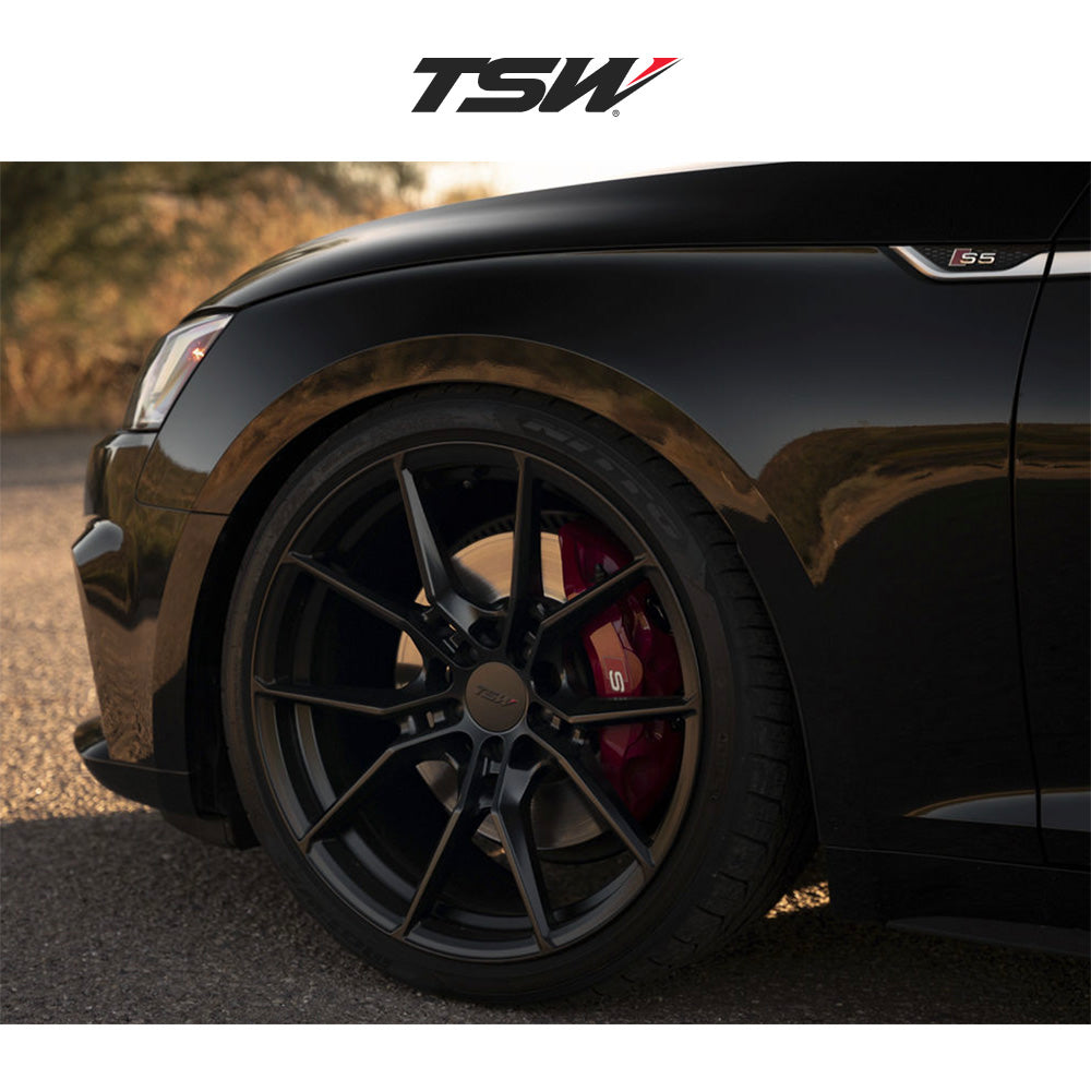 アウディＳ４用 TSW ネプチューン 18x8.5J ET 43 フロント&リア セミグロスブラック フロー成形アルミニウムホイール４本セット TSW TW NEPTUNE 18X8.5 5X112 +43 66.6 S-BLK (消費税、送料込み)
