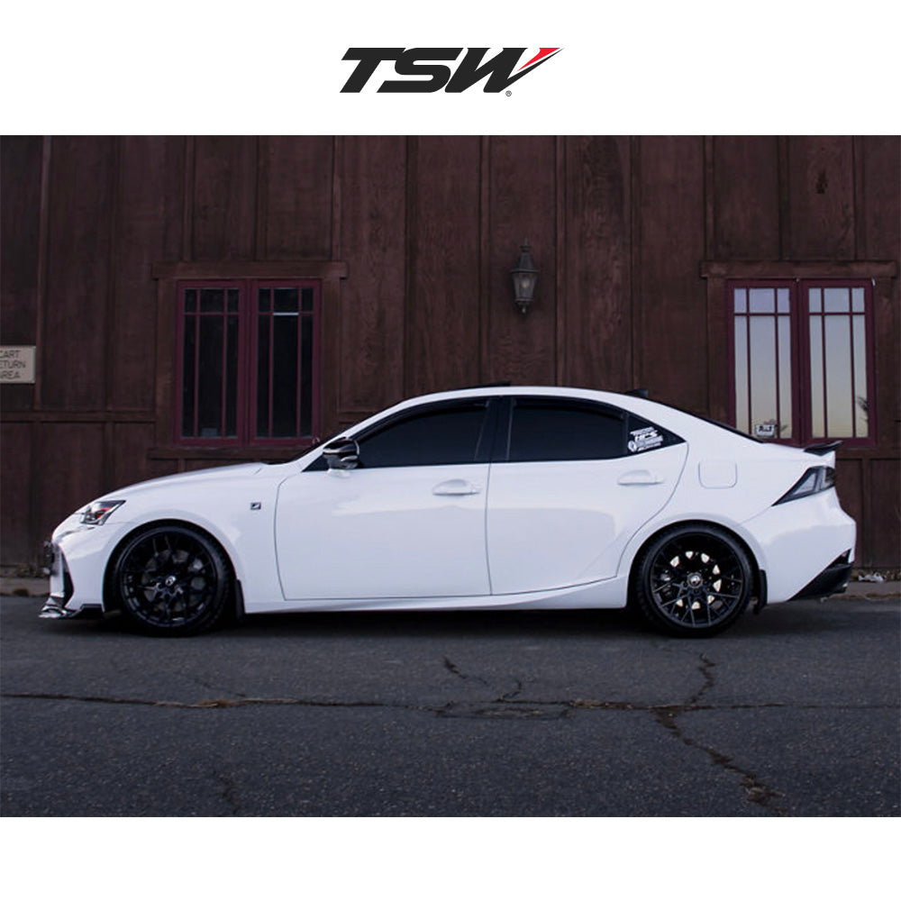 レクサス ＩＳ用 TSW セブリング 18x8.5J ET 30 フロント、リア マットブラック ホイール４本セット (消費税、送料込み)