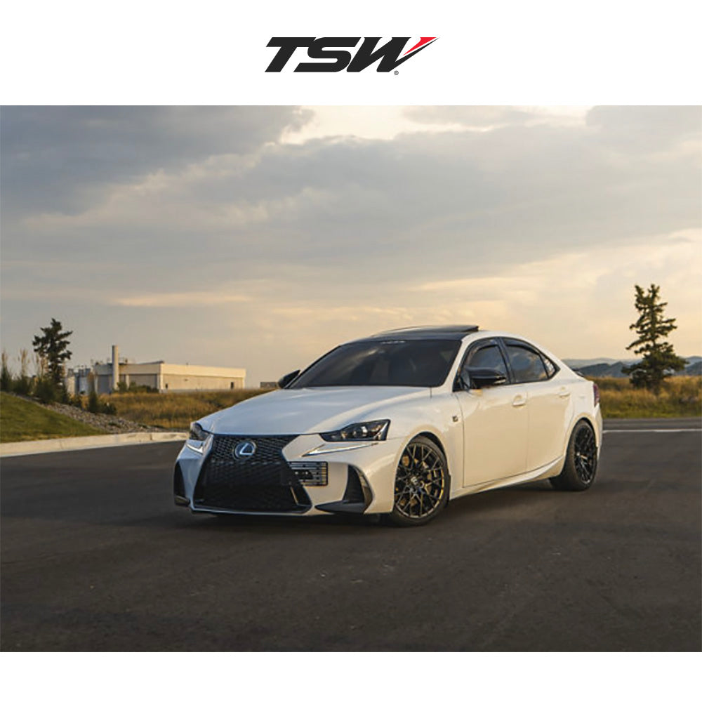 レクサス ＩＳ用 TSW セブリング 18x8.5J ET 30 フロント、リア マットブラック ホイール４本セット (消費税、送料込み)