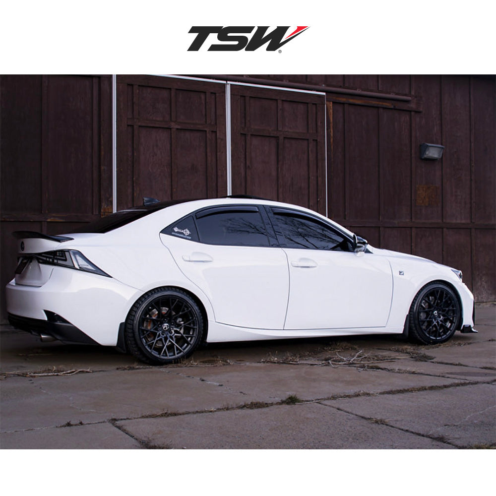 レクサス ＩＳ用 TSW セブリング 18x8.5J ET 30 フロント、リア マットブラック ホイール４本セット (消費税、送料込み)